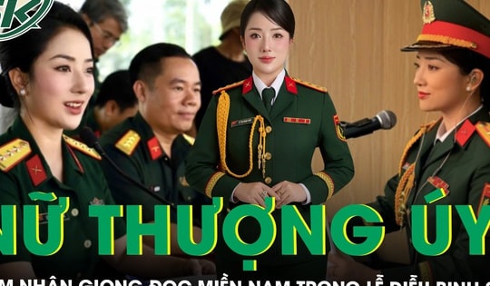 Nhan sắc xinh đẹp của nữ Thượng úy đảm nhận giọng đọc miền Nam trong Lễ Diễu binh, diễu hành 2/9