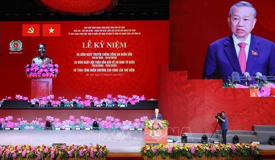 Diễn văn của Tổng Bí thư Tô Lâm tại Lễ kỷ niệm 80 năm Ngày truyền thống Công an nhân dân
