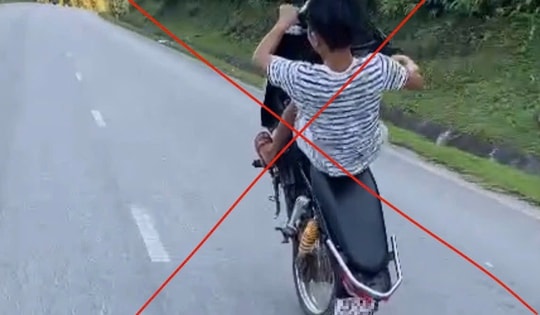 Xử lý thanh niên 18 tuổi không đội mũ bảo hiểm, 'bốc đầu' xe trên quốc lộ