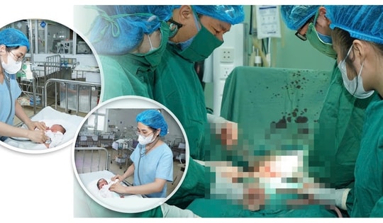 Cứu sống cặp song thai chênh gần 1 kg ở Nghệ An