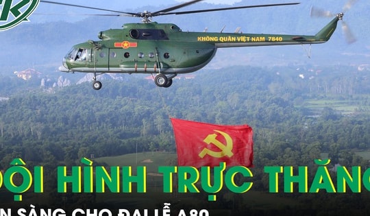 Chiêm ngưỡng đội hình trực thăng sẵn sàng cho Đại lễ A80