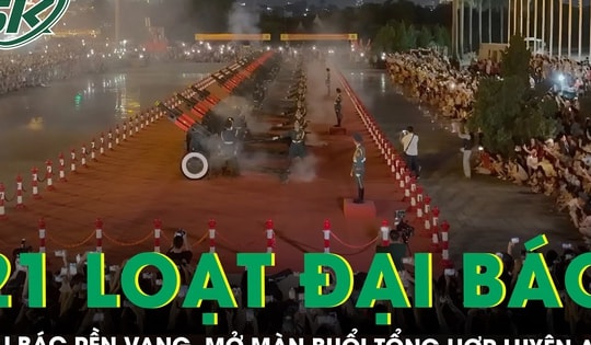 Ấn tượng khoảnh khắc 21 loạt đại bác rền vang, mở màn buổi tổng hợp luyện mừng Đại lễ 2/9