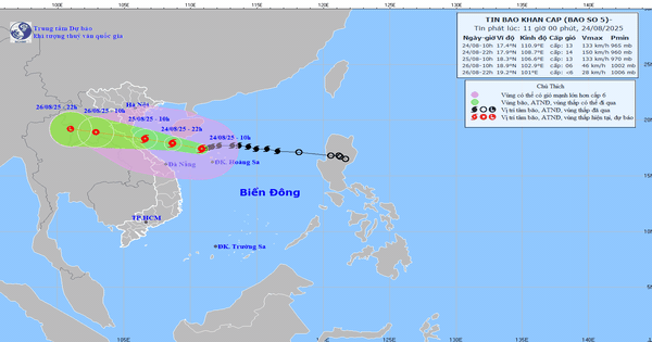 Bão số 5 giật cấp 15 tiến sát bờ biển Nghệ An, Hà Tĩnh