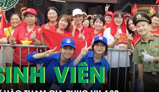 Lực lượng sinh viên tình nguyện tự hào đóng góp công sức phục vụ A80
