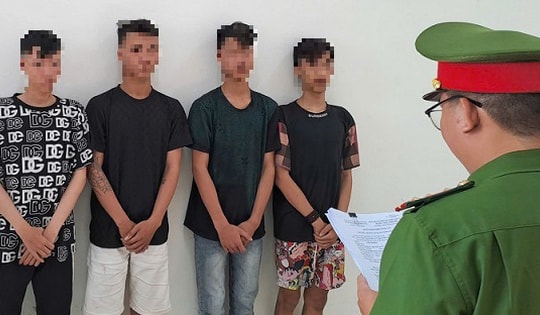 Bắt tạm giam 4 đối tượng cầm đầu nhóm thanh thiếu niên mang hung khí đi đánh người