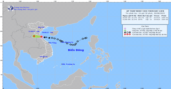 Bão số 6 suy yếu nhanh thành áp thấp nhiệt đới trên đất liền Hà Tĩnh - Quảng Trị