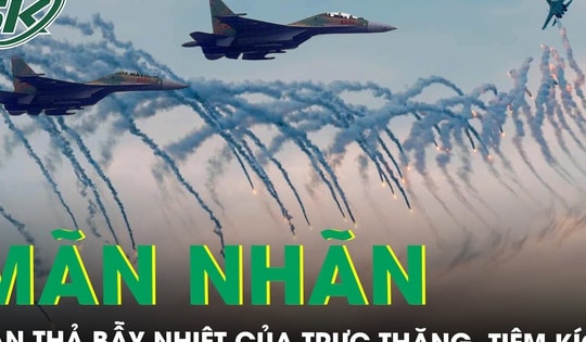 Mãn nhãn màn thả bẫy nhiệt của Su-30MK2, Yak-130 trên bầu trời Hà Nội trong tổng duyệt A80