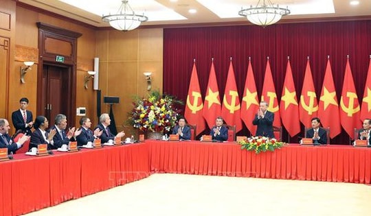 Tổng Bí thư tiếp Trưởng đoàn chính đảng các nước dự Lễ kỷ niệm 80 năm Quốc khánh 2/9