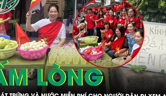 Người phụ nữ ở Hà Nội phát trứng luộc và nước mát miễn phí cho người dân đi xem diễu binh