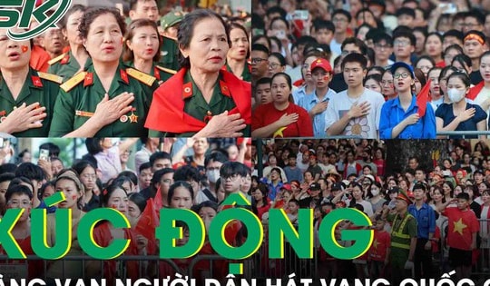 Xúc động khoảnh khắc hàng vạn người dân hát vang Quốc ca trong ngày Đại lễ