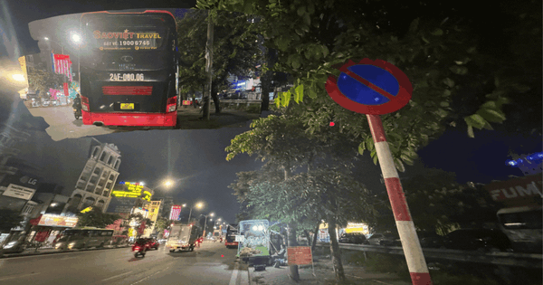 Hàng loạt phương tiện của 1 nhà xe ngang nhiên đỗ hàng giờ sau biển cấm trên đường Giải Phóng