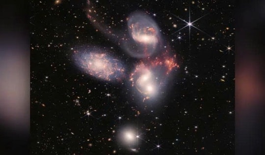 Kính thiên văn James Webb phát hiện vụ hợp nhất 5 thiên hà cực hiếm