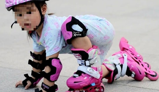 Té ngã khi chơi patin, bé gái 6 tuổi rách âm hộ, hậu môn