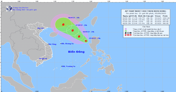 Biển Đông chính thức đón áp thấp nhiệt đới