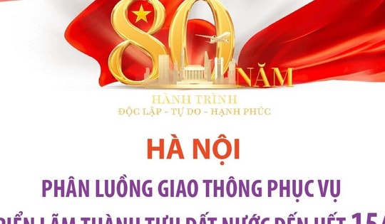 Hà Nội: Phân luồng giao thông phục vụ Triển lãm thành tựu đất nước đến hết 15/9