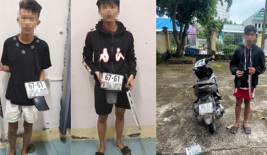 'Chặt biển số xe’ rồi khoe trên TikTok, 3 thanh niên bị bắt