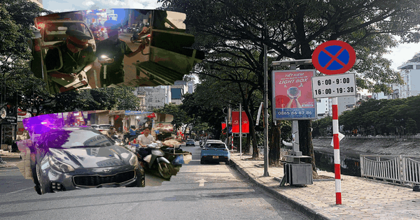 Biển cấm dừng đỗ theo giờ tại Khương Đình bị phớt lờ, tài xế ô tô ngang nhiên vi phạm