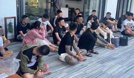 22 nam, nữ thanh niên thuê villa sử dụng ma túy tập thể