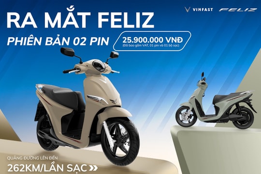 VinFast ra mắt 3 mẫu xe máy điện 2 pin - nâng tầm trải nghiệm cho người dùng