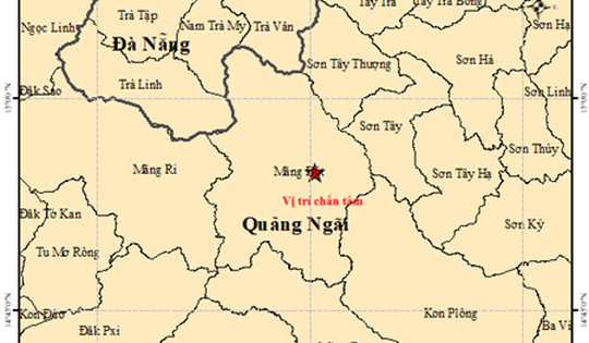 Động đất liên tiếp ở Quảng Ngãi, trận mạnh nhất lên đến 4.5 độ