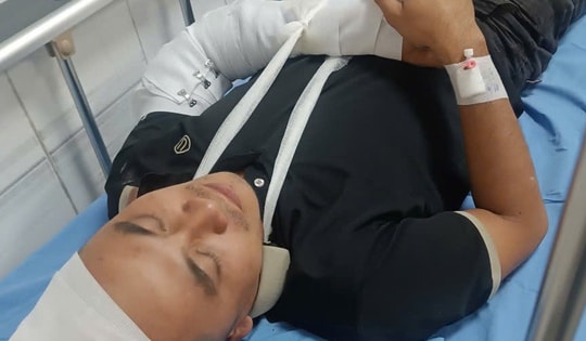 Nhân viên cứu hộ giao thông bị nhóm đối tượng chặn đánh nhập viện