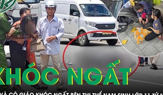 Mẹ và cô giáo khóc ngất bên thi thể nam sinh tử nạn trên đường đi học