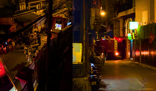 Cháy lớn trong ngõ Lạc Long Quân, một người bị bỏng