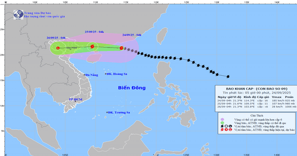 Cuồng phong bão số 9 đang tiến vào Vịnh Bắc Bộ, khả năng xuất hiện tiếp bão số 10