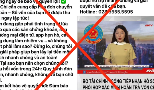 Facebook ‘Bộ Tài Chính – Cổng Tiếp nhận hồ sơ’ có tích xanh là giả mạo