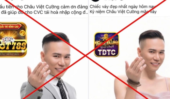 Fanpage 'Châu Việt Cường' quảng cáo web cá độ, cờ bạc