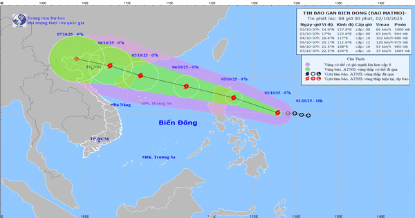 Áp thấp nhiệt đới đã mạnh lên thành bão Matmo