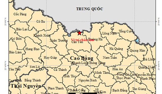 Động đất 3.4 độ ở Cao Bằng giữa mưa lớn
