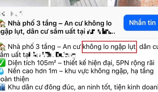 Nhà cao ráo không ngập, chiêu quảng cáo 'hút khách' giữa mùa mưa bão