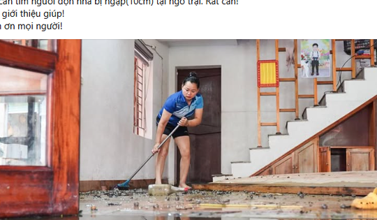 Sau ngập lụt, dịch vụ dọn nhà 'đắt khách'