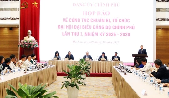 Đại hội đại biểu Đảng bộ Chính phủ lần thứ I nhiệm kỳ 2025–2030 diễn ra từ 12–13/10