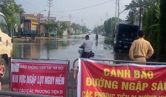 Cập nhật tình hình ngập lụt trên cao tốc Hà Nội - Thái Nguyên hôm nay 10/10