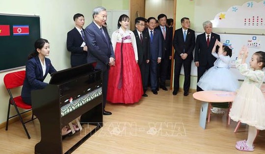 Tổng Bí thư Tô Lâm thăm Trường mẫu giáo Kiêng Sang và lớp học mang tên Chủ tịch Hồ Chí Minh