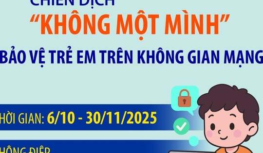 Chiến dịch 'Không một mình' bảo vệ trẻ em trên không gian mạng