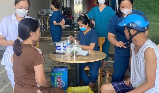 Thái Nguyên khử khuẩn môi trường, tiêm uốn ván miễn phí giúp dân sau lũ