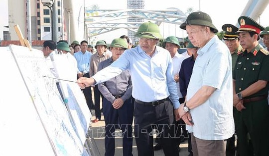 Tổng Bí thư Tô Lâm kiểm tra công tác khắc phục hậu quả bão, lụt tại Thái Nguyên