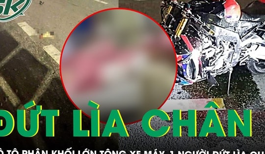 Mô tô phân khối lớn va chạm với xe máy ở Hà Nội khiến một người bị đứt lìa chân