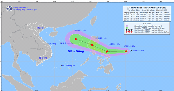 Xuất hiện áp thấp nhiệt đới gần Biển Đông có khả năng mạnh lên thành bão