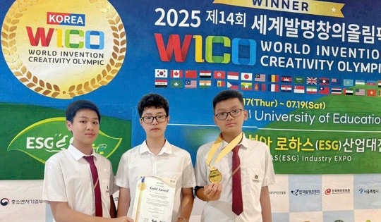 Tự hào đoàn học sinh Việt giành 2 Huy chương Vàng tại WICO 2025 và WYIIA 2025