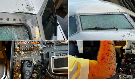 Máy bay Boeing 737 của Mỹ chở 140 người va trúng vật thể bí ẩn giữa không trung