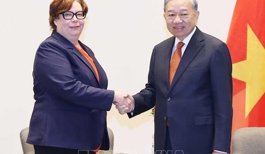 Tổng Bí thư Tô Lâm tiếp Chủ tịch Đảng Cộng sản Phần Lan Tiina Sandberg