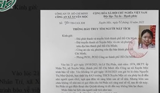 Bí ẩn thiếu nữ 13 tuổi biến mất không dấu vết sau cuộc gọi với mẹ hẹn 'mai con về'
