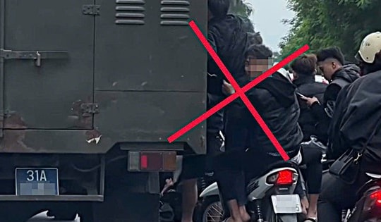 Xử lý nhóm thanh niên đeo bám xe chở phạm nhân trên phố Lê Đức Thọ