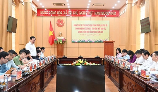 Thứ trưởng Đỗ Xuân Tuyên: Ninh Bình đẩy nhanh tiến độ giải ngân, tiếp tục nâng cao hiệu quả các Chương trình Mục tiêu quốc gia