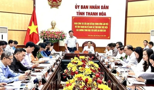 Đoàn công tác Ban Chỉ đạo Trung ương giám sát kết quả thực hiện các Chương trình Mục tiêu quốc gia tại tỉnh Thanh Hóa