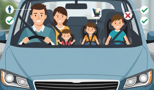 Xe ô tô 4 chỗ chở thêm bao nhiêu trẻ em dưới 6 tuổi?